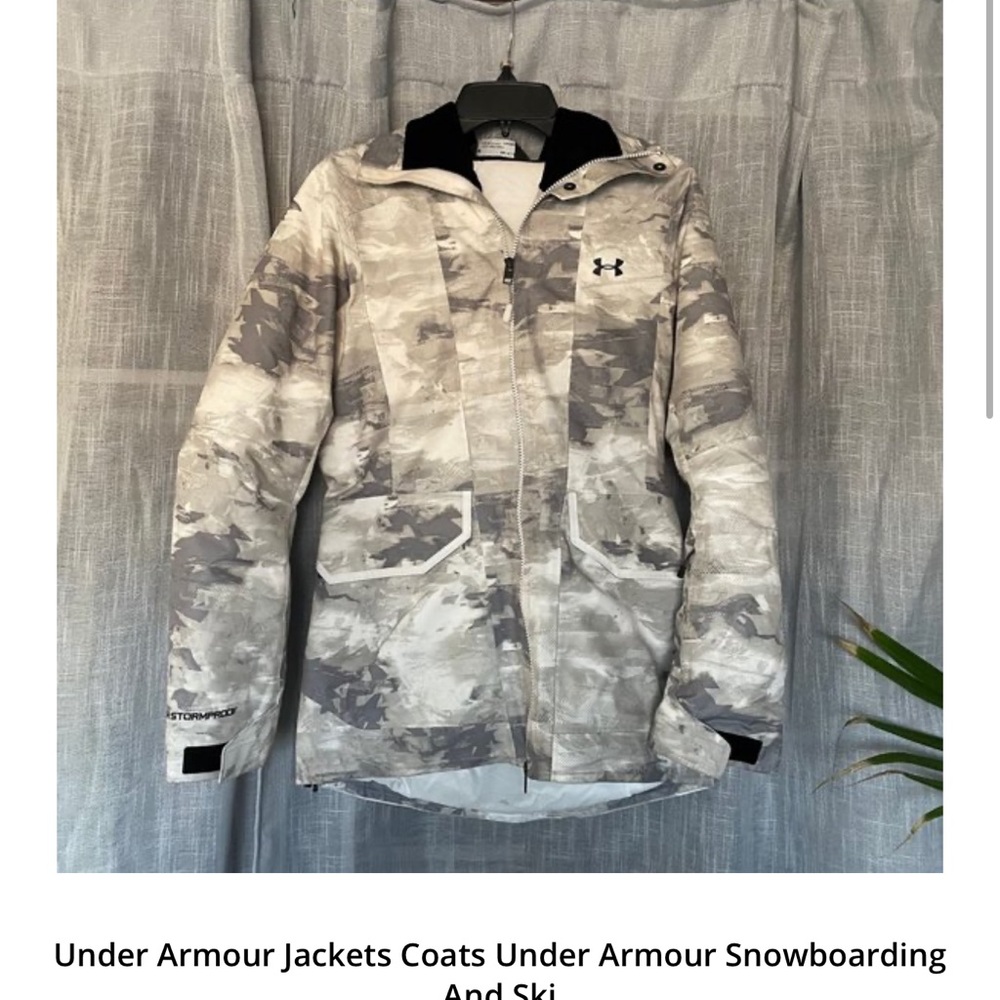 Under Armour Gray and White Camouflage Jacket